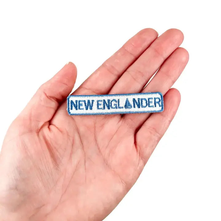 New England Iron On Patch New Englander Sailboat Embroidered