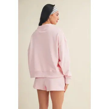 Salty Oversized Mock Neck Sweatshirt