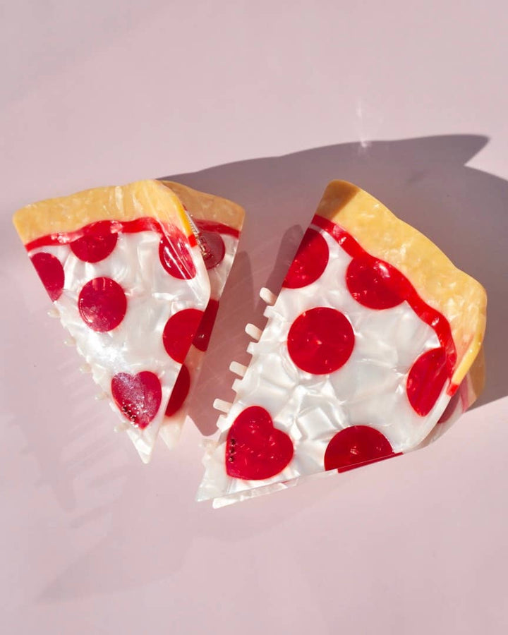 Pizza Slice Claw Clip// Cellulose Acetate: Medium Slice
