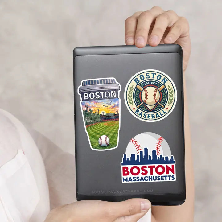 Boston Baseball Cup Laptop Sticker