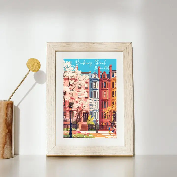 Boston Postcard, Massachusetts Postcard - Newbury Street