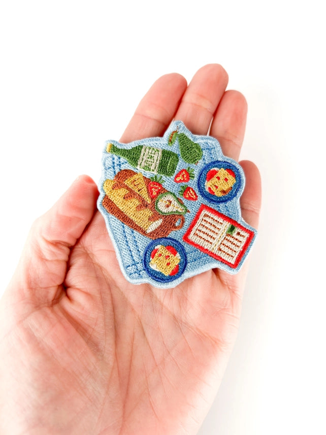Picnic Embroidered Patch Food Iron On Charcuterie Hat Totes