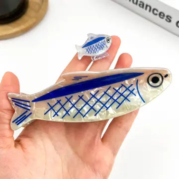 Sardine-Shaped Hair Claw Clip, Ocean Style Hair Clip