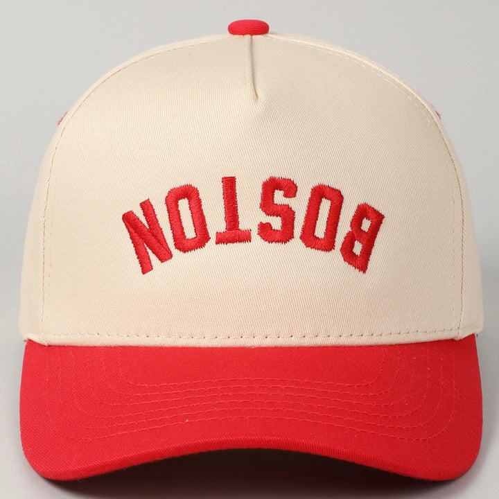 BOSTON Upside Down Two-Tone Trucker Baseball Cap