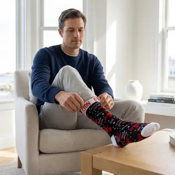 Boston Lobster Pattern Socks - Large
