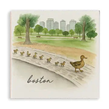 Boston Watercolor Ducklings Magnet