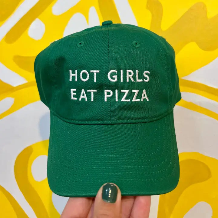Hot Girls Eat Pizza Baseball Hat