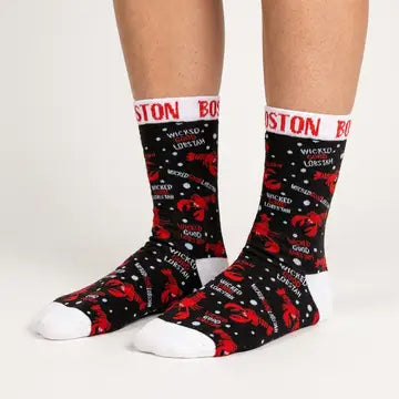 Boston Lobster Pattern Socks - Large