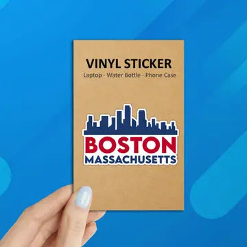 Boston Massachusetts Skyline Laptop Sticker