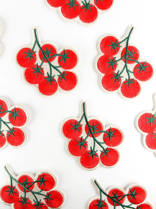 Tomato Vine Embroidered Patch Garden Lover Iron On Patch Hat