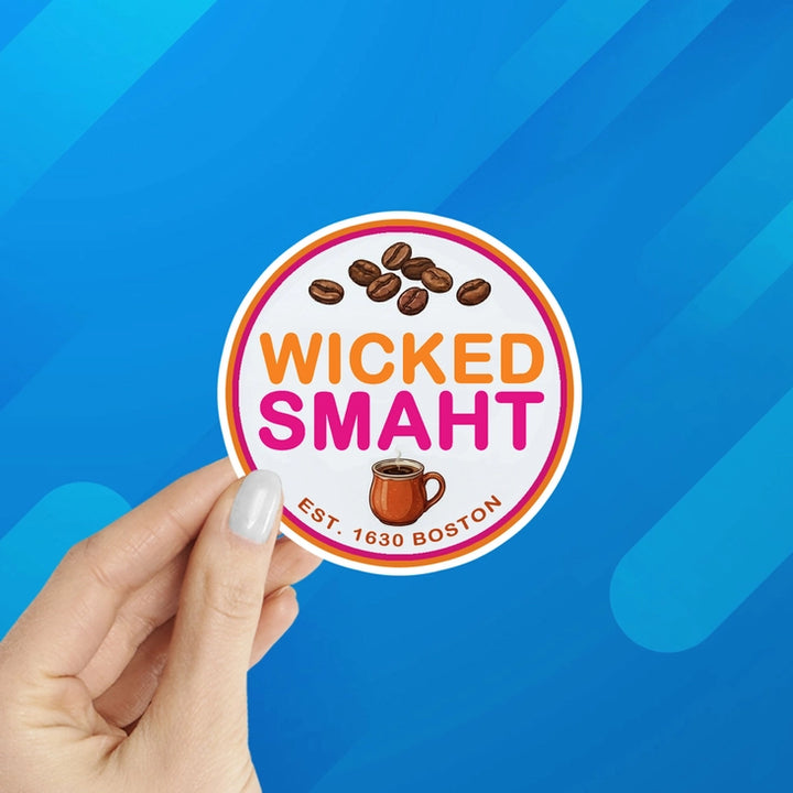 Dunkin Wicked Smaht Laptop Bottle Phone Sticker (Waterproof)