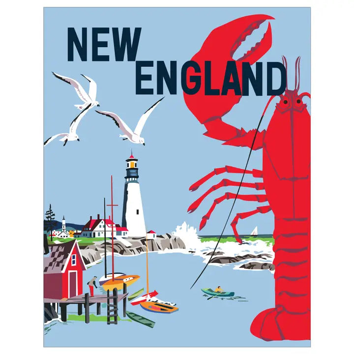 2.5'' X 3.5'' New England Lobster & Seaside Magnet