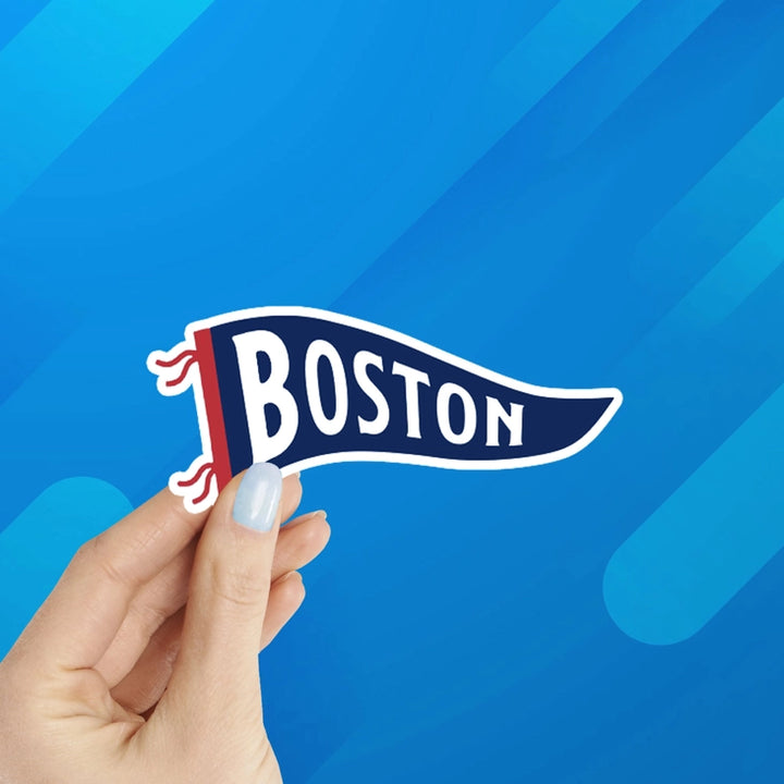 Boston Flag Pennant Laptop Water Bottle Sticker
