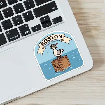 Boston Tea Party Massachusetts Laptop Sticker