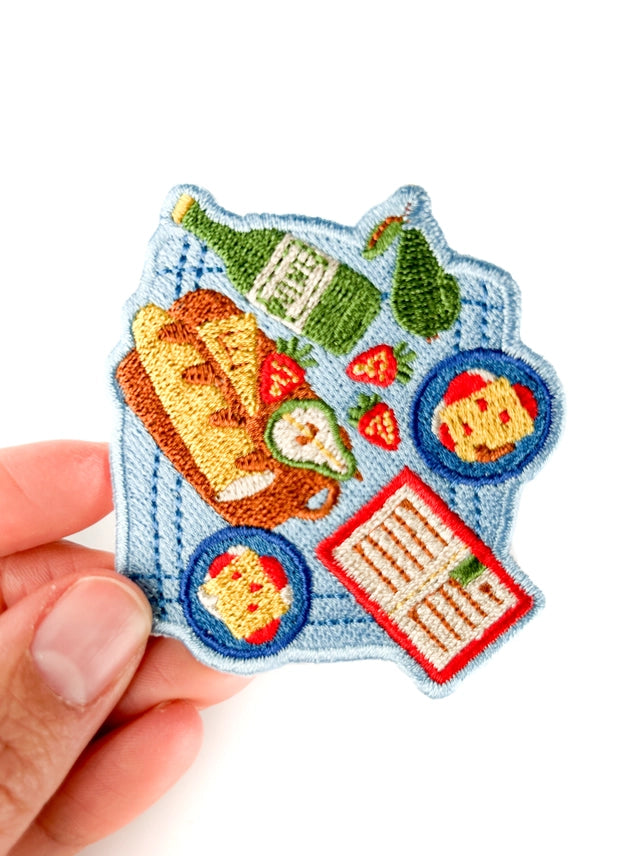 Picnic Embroidered Patch Food Iron On Charcuterie Hat Totes