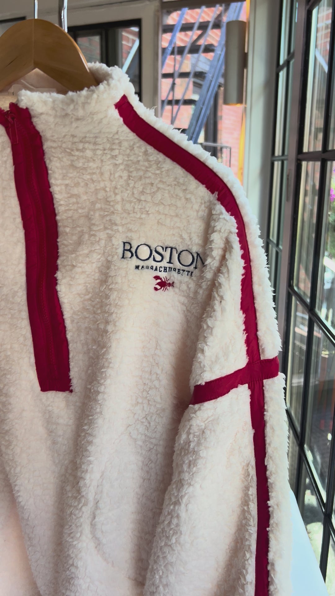 Boston Lobster Sherpa Quarter-Zip Pullover