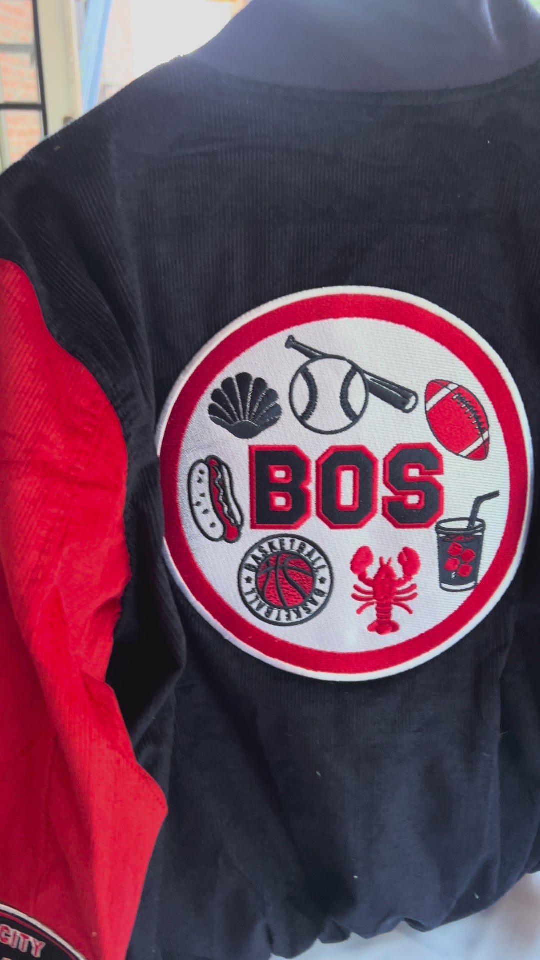 L’Angolino x Official League Boston Corduroy Varsity Jacket