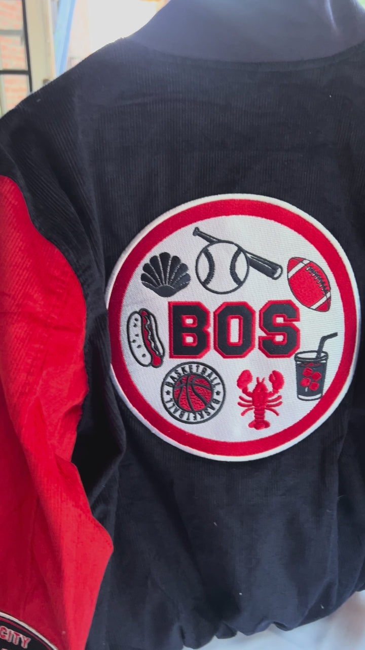 L’Angolino x Official League Boston Corduroy Varsity Jacket